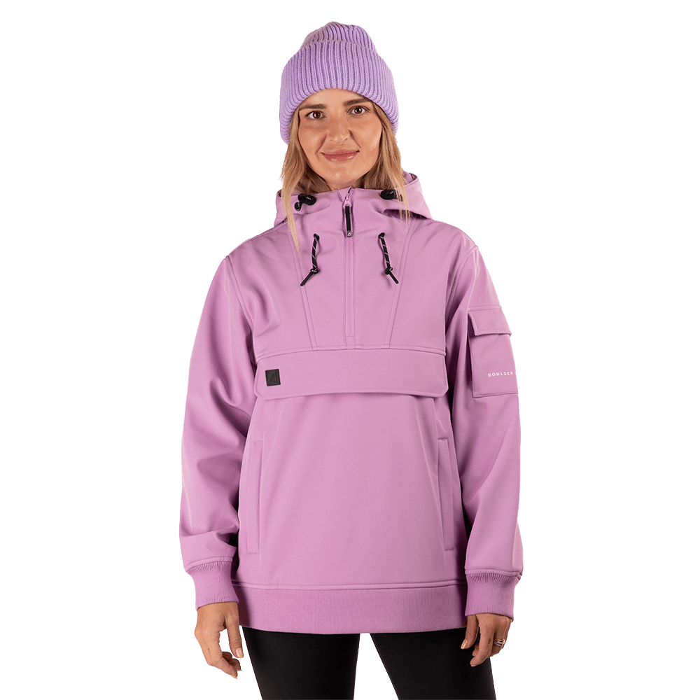 BOULDER GEAR WOMEN'S GLIDER SOFTSHELL- VIOLET TULLE