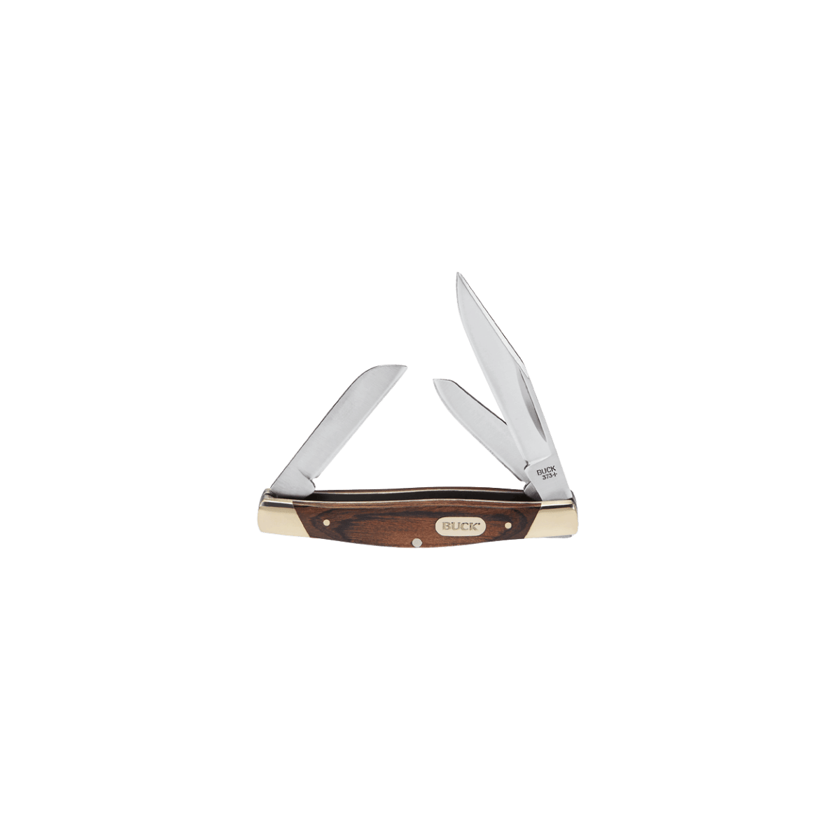 BUCK KNIVES 373 TRIO 3-BLADE FOLDING KNIFE WOODGRAIN