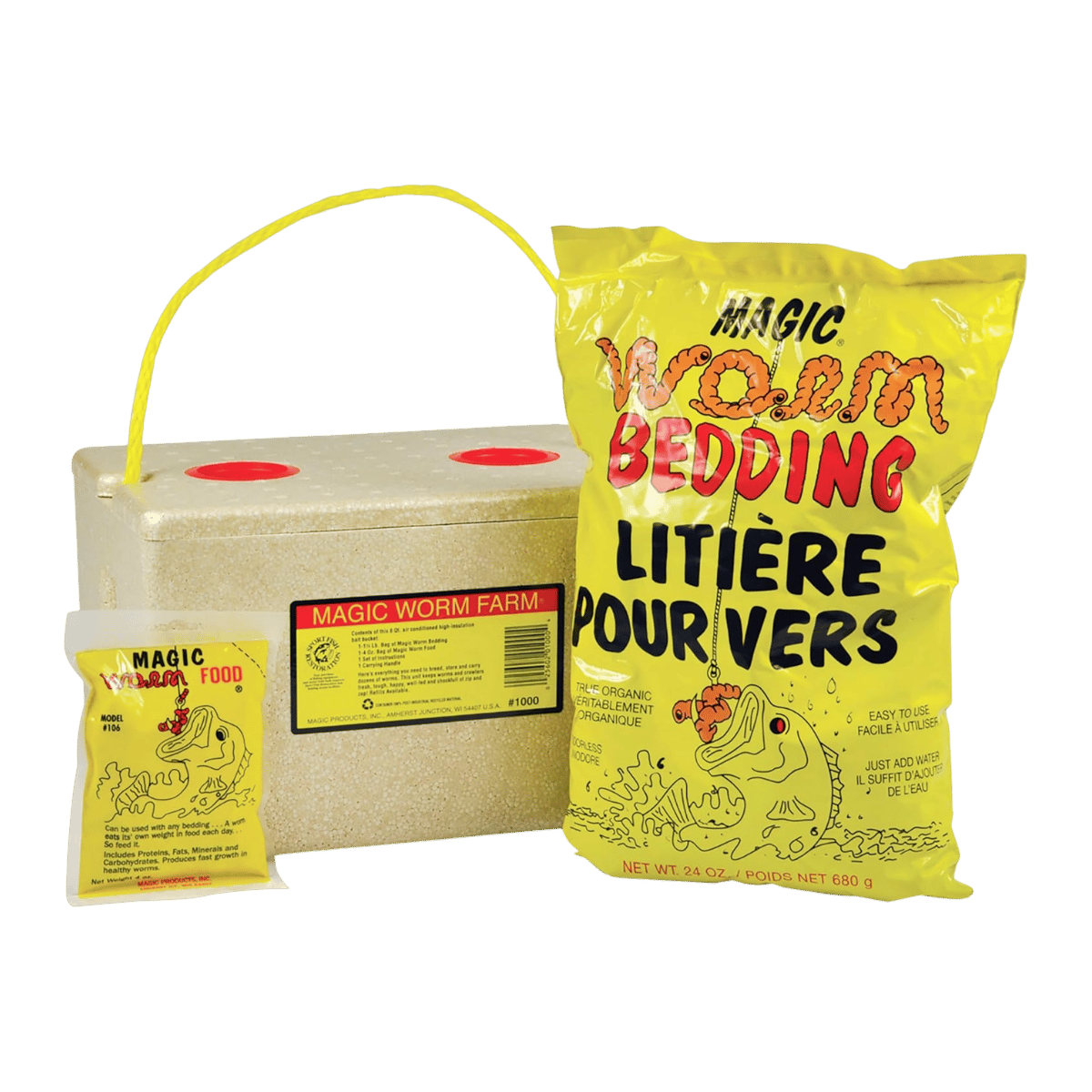 MAGIC WORM FARM BUCKET W/BEDDING - 8QT