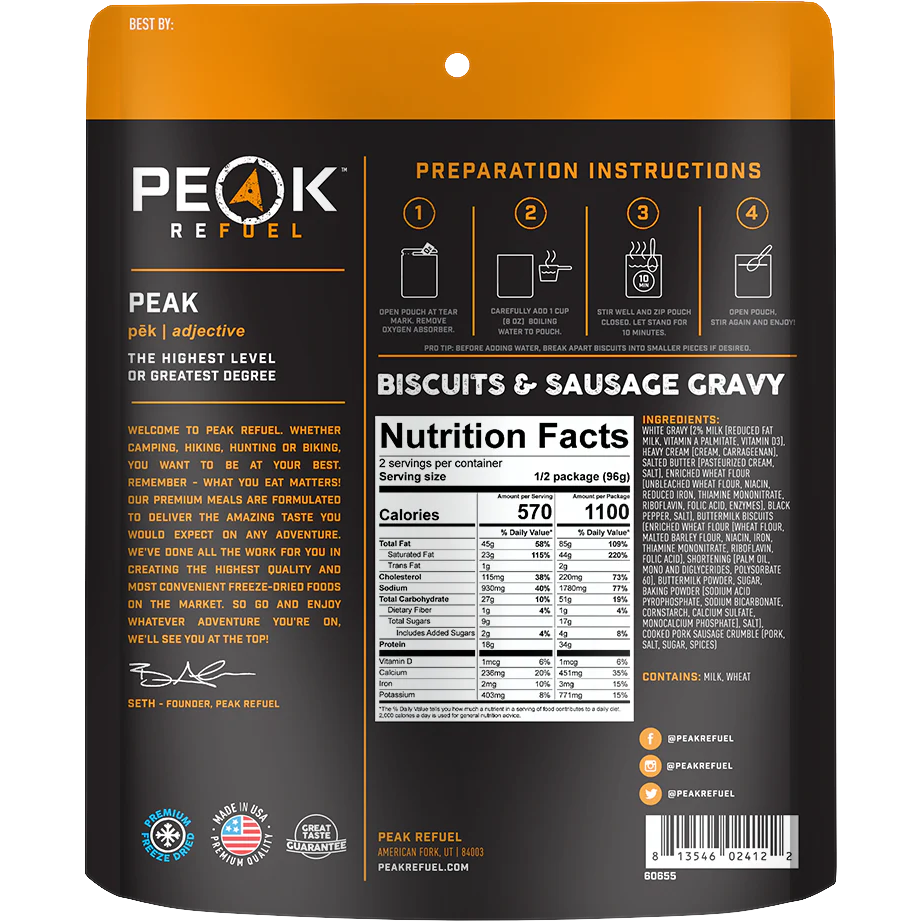 Peak Refuel Biscuits & Gravy