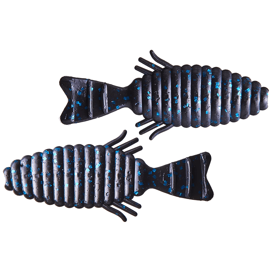 DEPS BULL FLAT CREATURE BAIT BLACK BLUE FLAKE