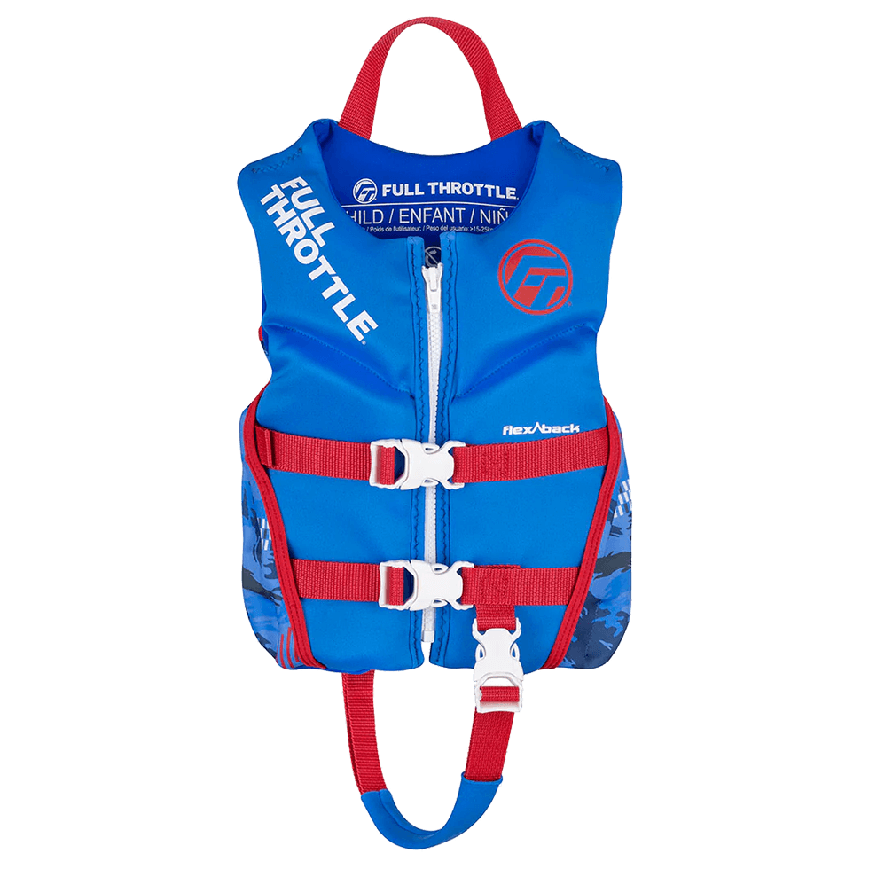 FULL THROTTLE CHILD RAPID-DRY FLEX-BACK LIFE JACKET BLUE