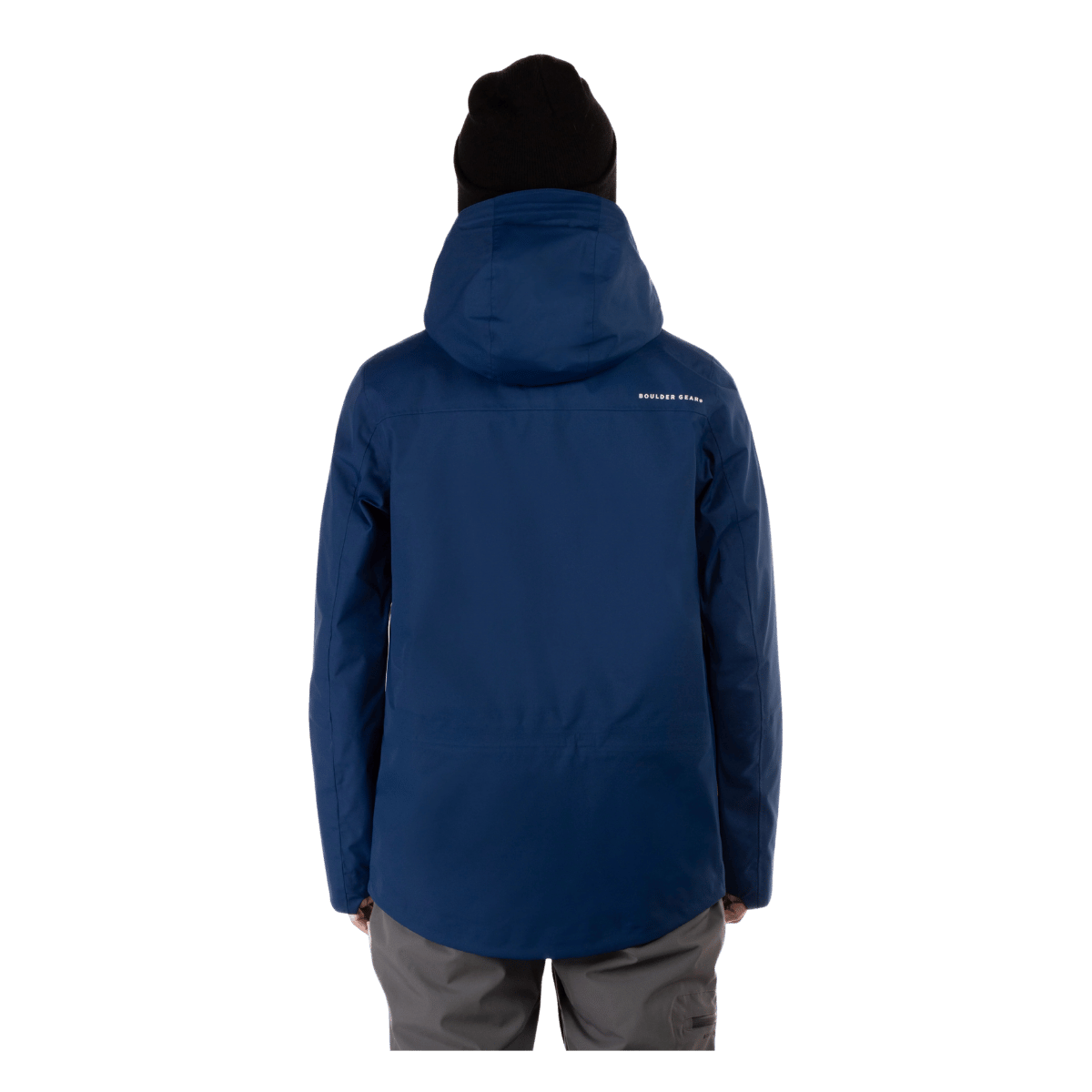 BOULDER GEAR MEN'S RAPID II 3L JACKET NAVY SEA BACK VIEW