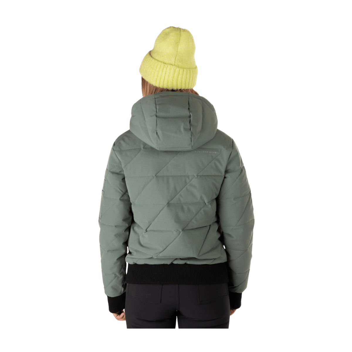 BOULDER GEAR WOMEN PRUE JACKET BASIL BACK VIEW