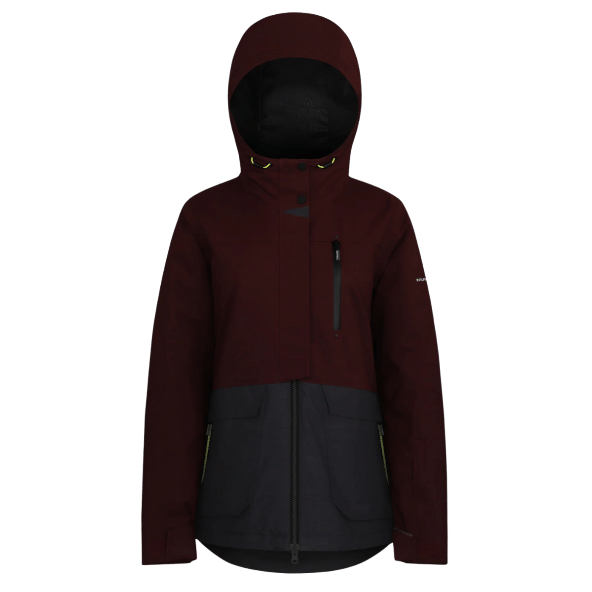 BOULDER GEAR WOMEN GOOFY JACKET EXTENDED WILD BERRY BACK VIEW