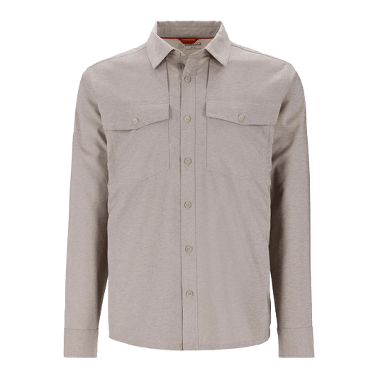 SIMMS NO-SEE-UM BUGSTOPPER LONG SLEEVE SHIRT - DOLOMITE HEATHER