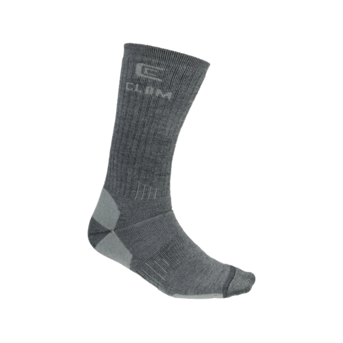 CLAM HEAVY WT MERINO BLEND BOOT SOCK GRAY