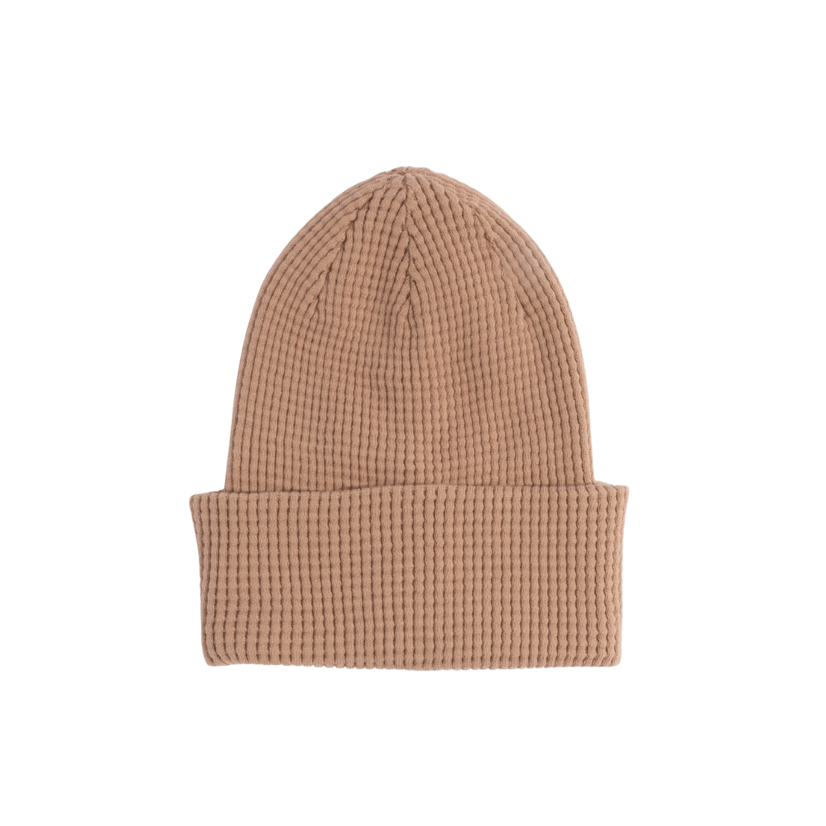 COAL CROSSOVER WAFFLE KNIT BEANIE LIGHT BROWN