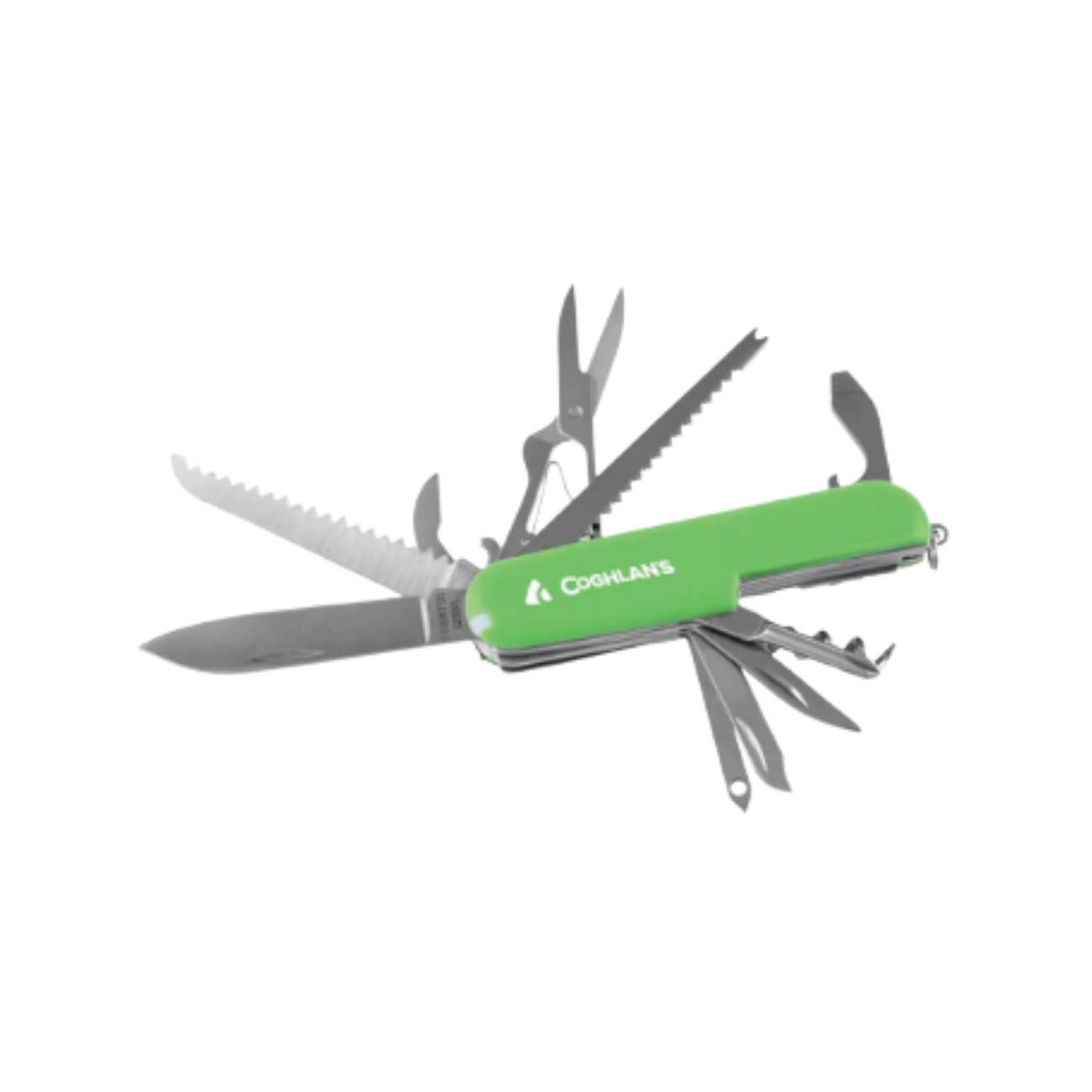 COGHLANS CAMP KNIFE 11 FUNCTIONS GREEN