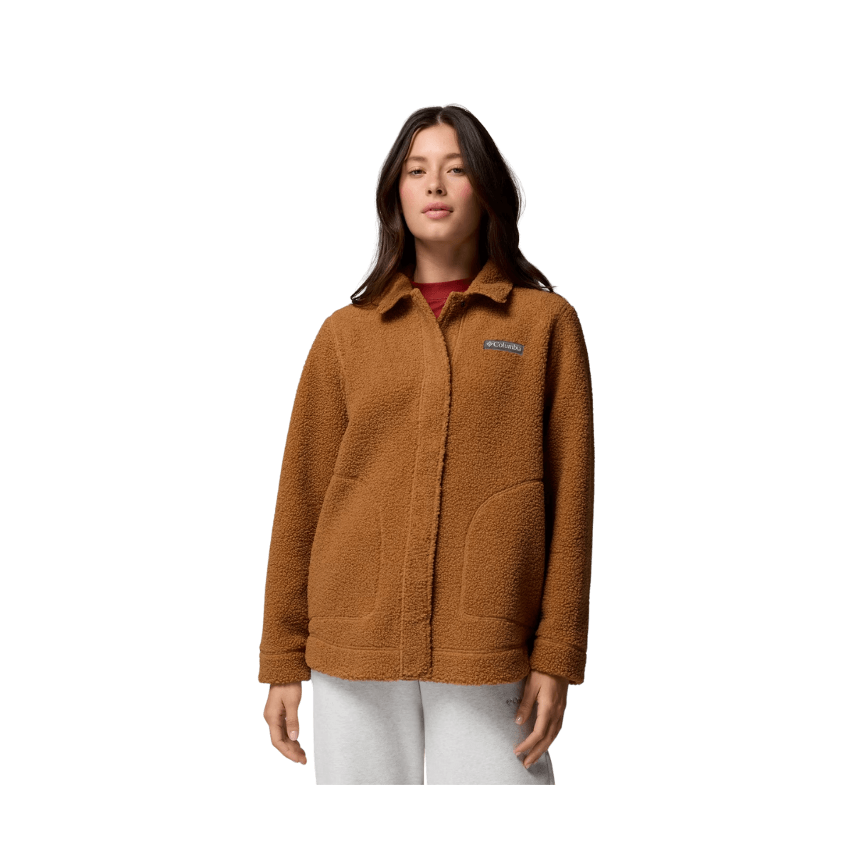 COLUMBIA W PANORAMA SHIRT JKT CAMEL BROWN