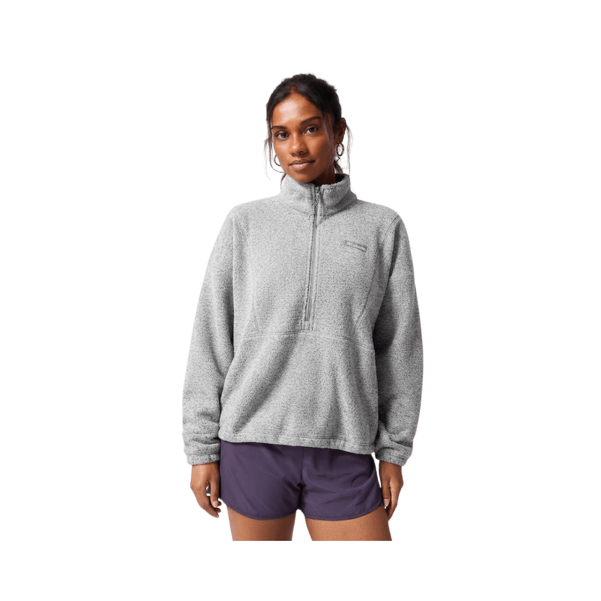 COLUMBIA W TMBR MEADOW MTR FLEECE HZ CIRRUS GREY HEATHER