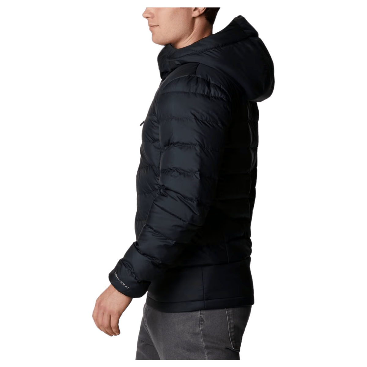 COLUMBIA MEN'S AUTUMN PARK DOWN HOODED JACKET - BLACK - SIDE VIEW WW