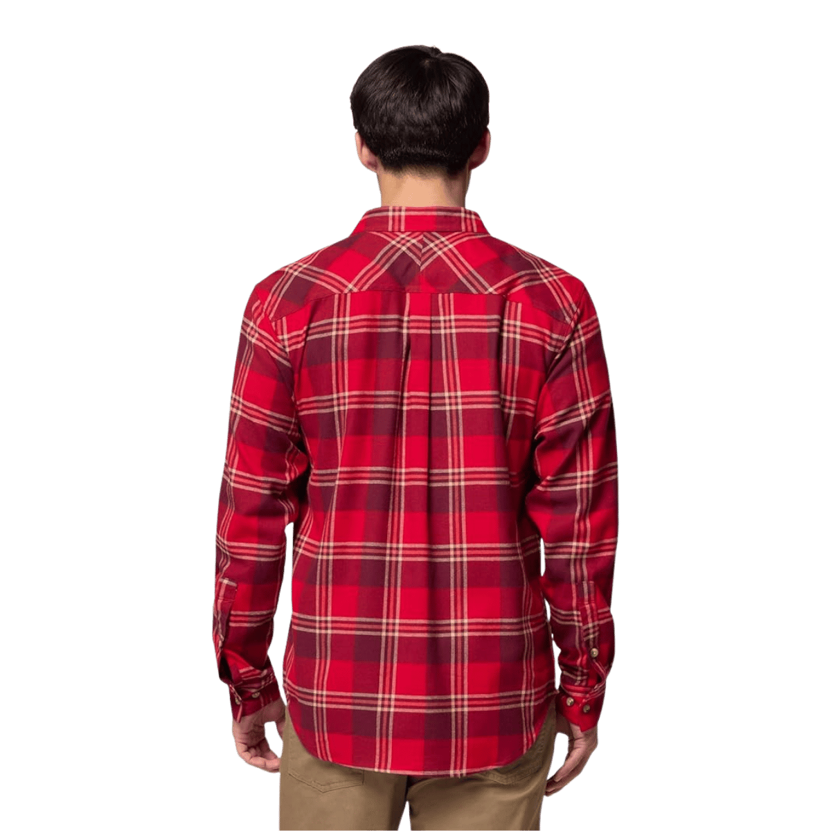COLUMBIA FLARE GUN STRETCH FLANNEL - MOUNTAIN RED TRAILS WW BACK