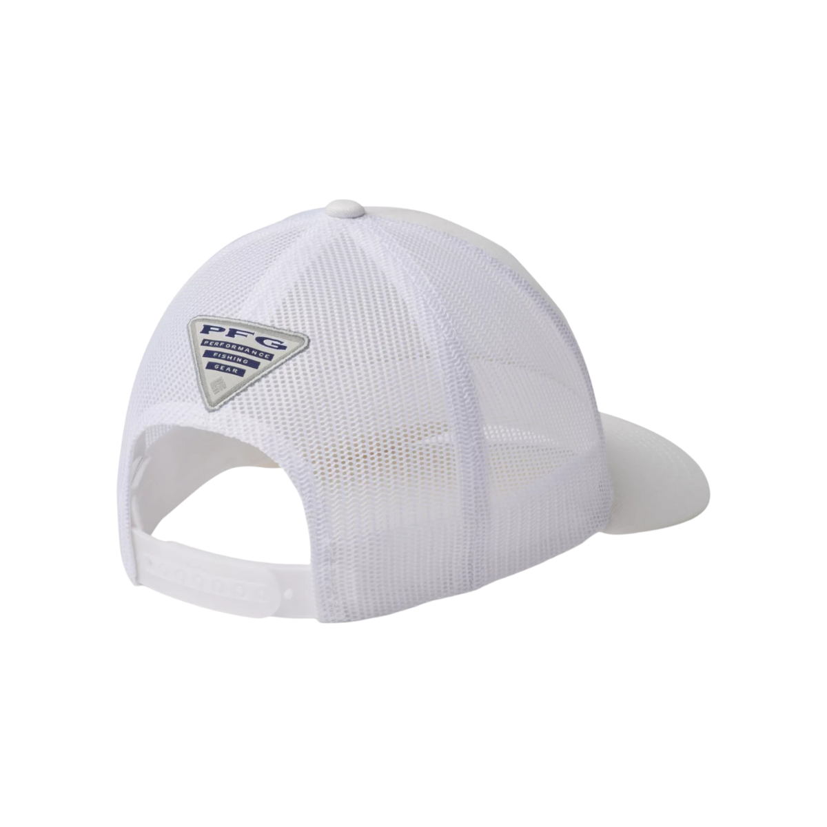COLUMBIA PFG MESH BALL CAP - WHITE/PFG HOOK - ONE SIZE - BACK VIEW