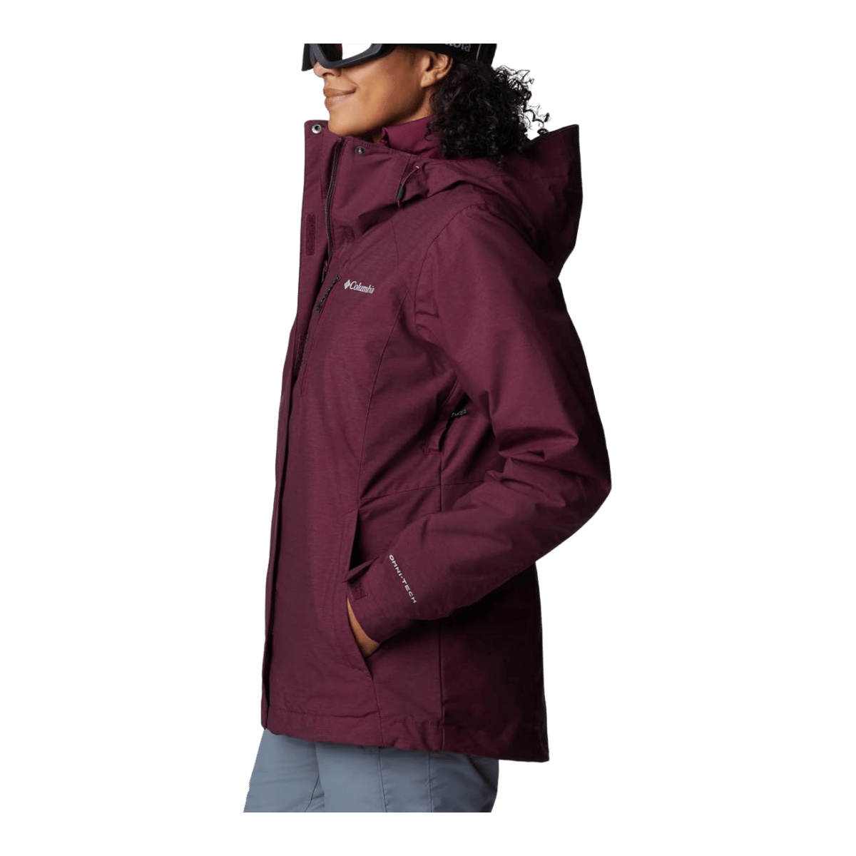 COLUMBIA WOMEN'S WHIRLIBIRD IV INTERCHANGE JACKET - MARIONBERRY - SIDE VIEW