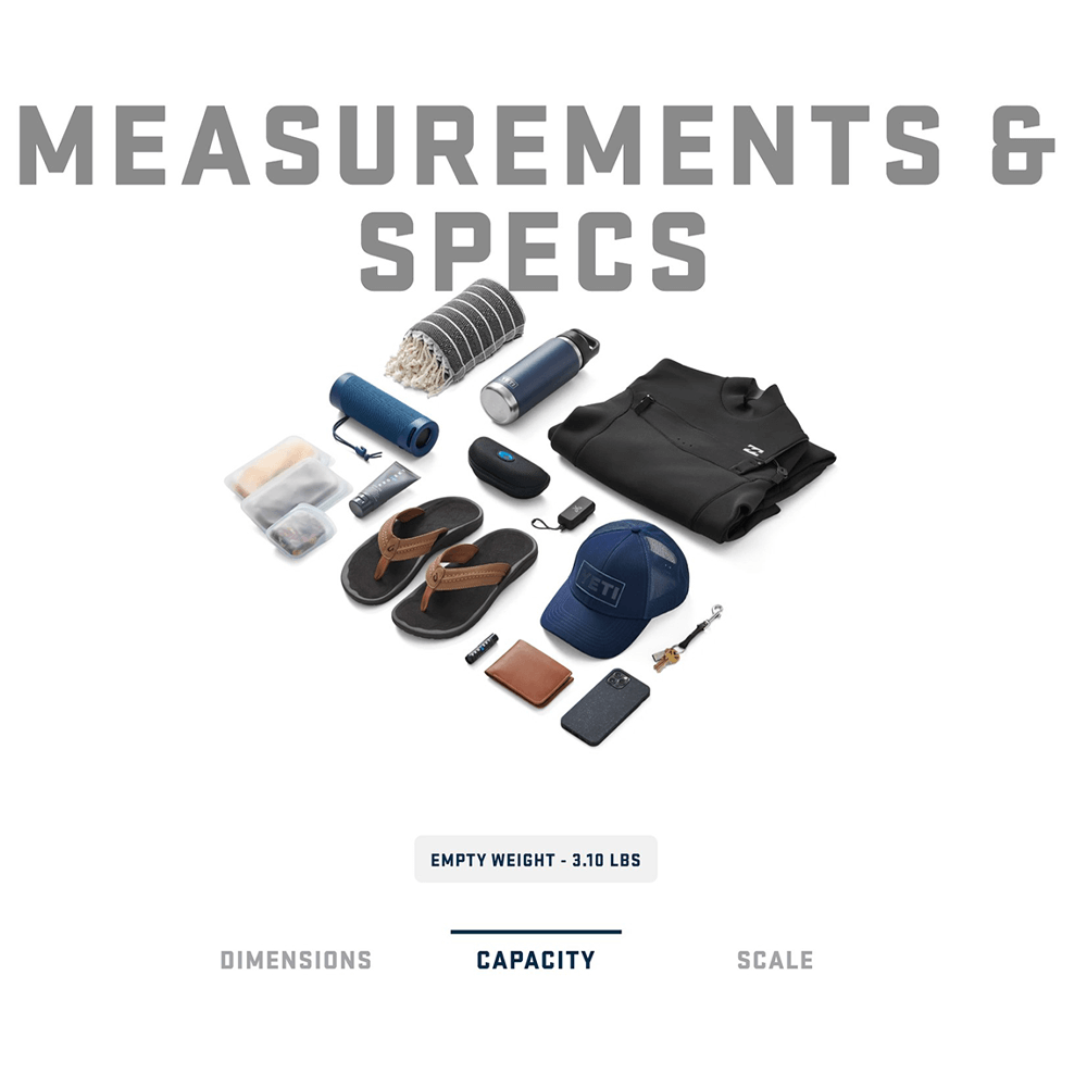 CAMINO CARRYALL 35 2.0 - Measurements and Spec, Capacity