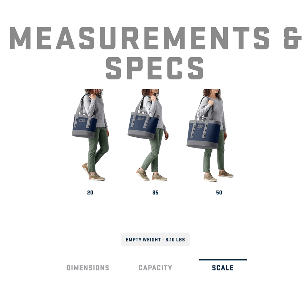 CAMINO CARRYALL 35 2.0 - Measurements and Spec, Scale
