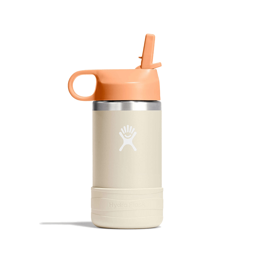 HYDRO FLASK 12OZ KIDS WIDE MOUTH BOTTLE WITH STRAW CAP COCONUT