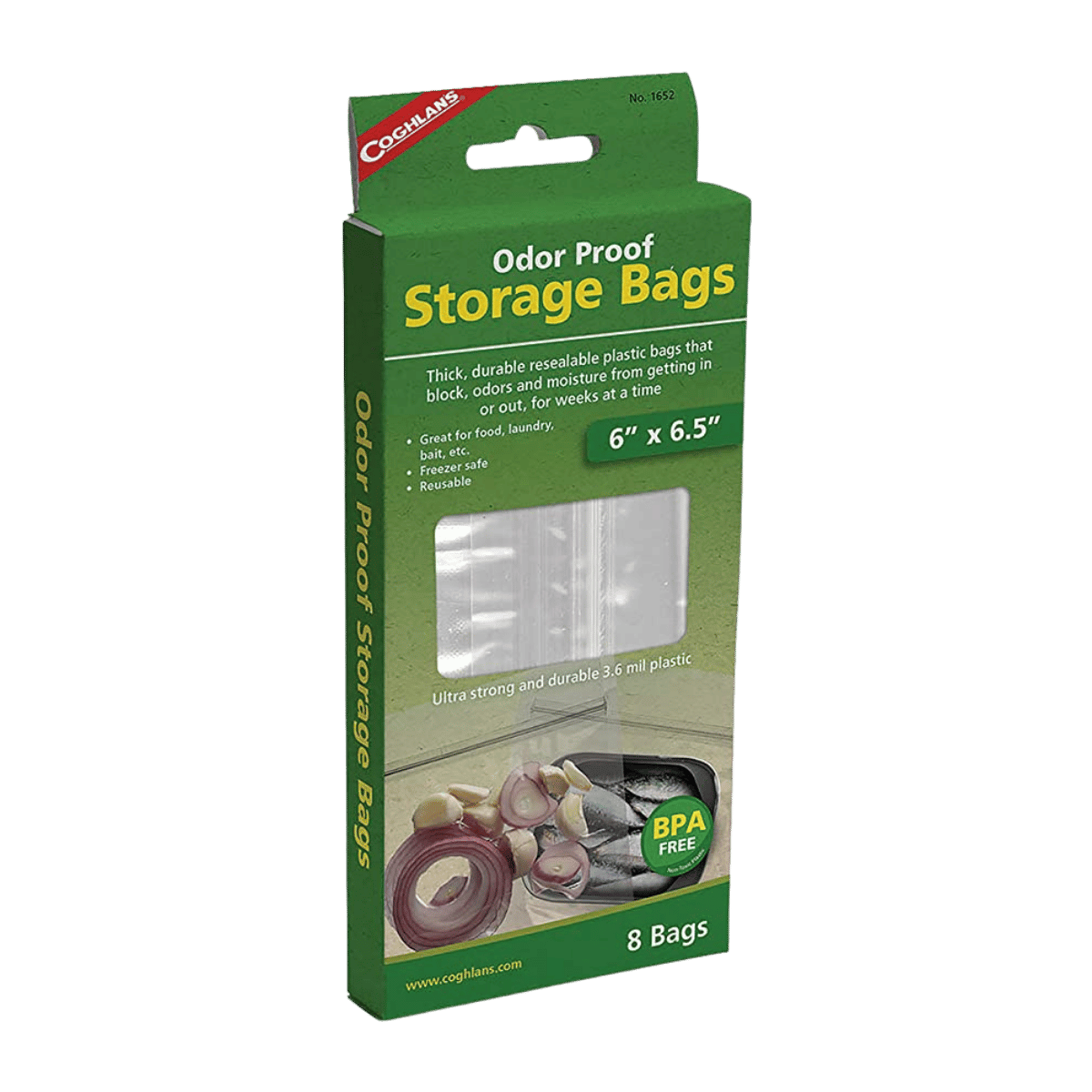 COGHLANS ODOR PROOF STORAGE BAGS - 6" X 6.5"