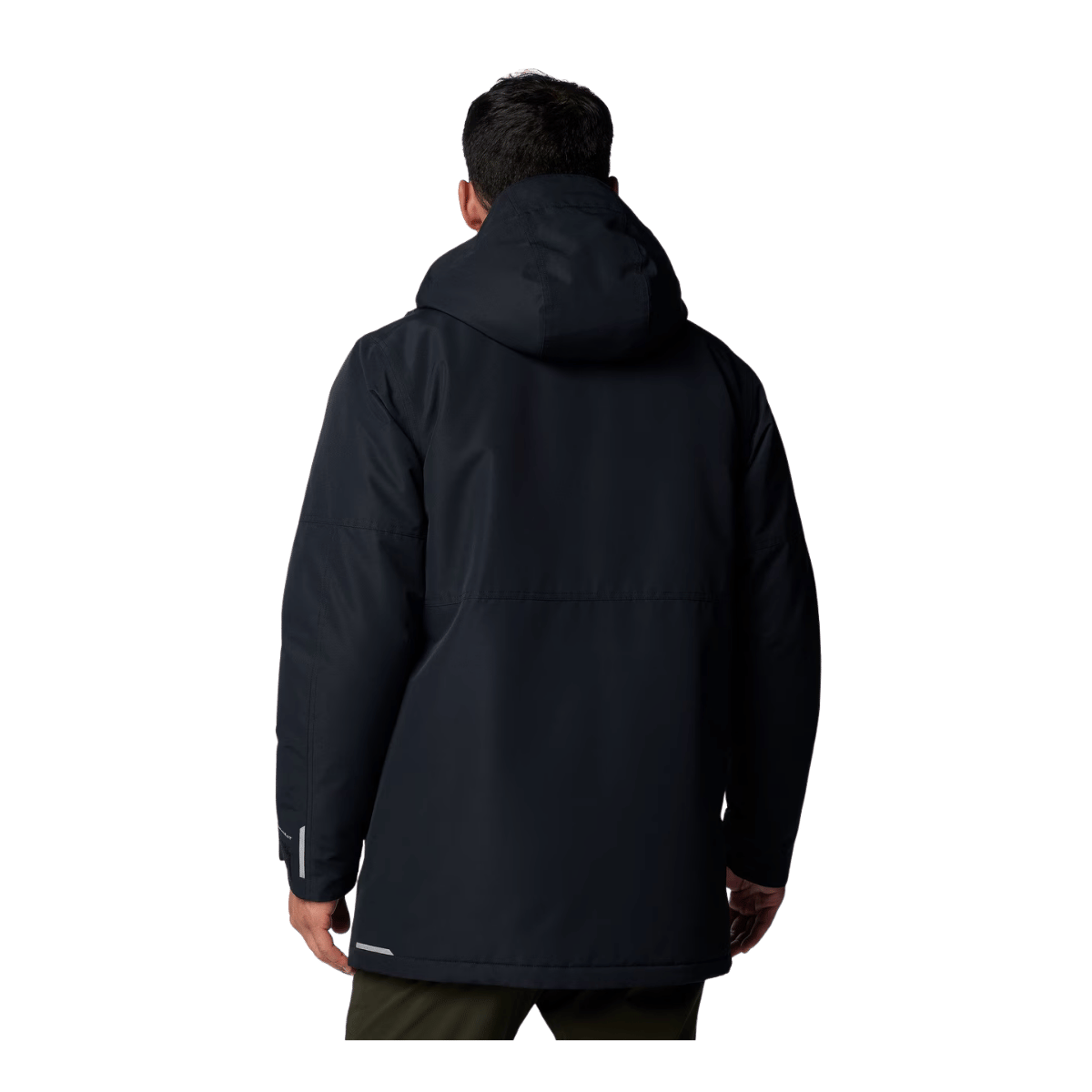 COLUMBIA MEN'S LANDROAMER II PARKA - BLACK - BACK VIEW