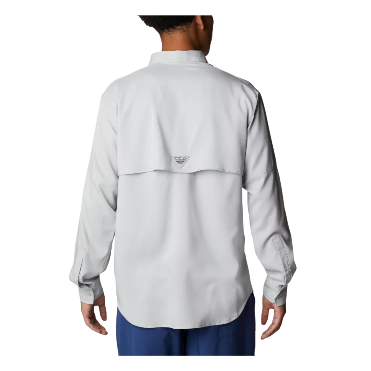 COLUMBIA BLOOD AND GUTS IV WOVEN LONG-SLEEVE SHIRT – COOL GREY - BACK VIEW
