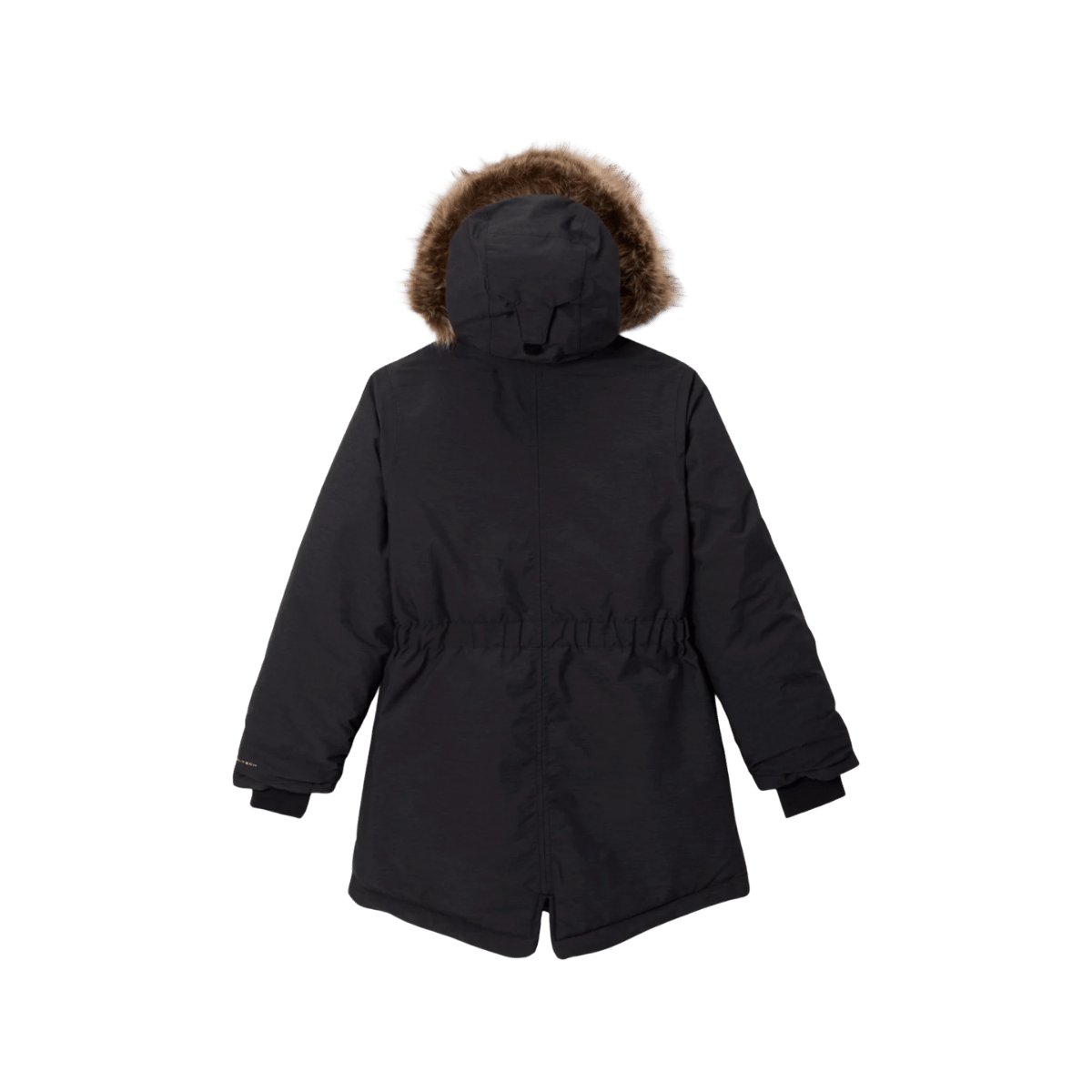 COLUMBIA GIRLS' NORDIC STRIDER JACKET - BLACK - BACK VIEW
