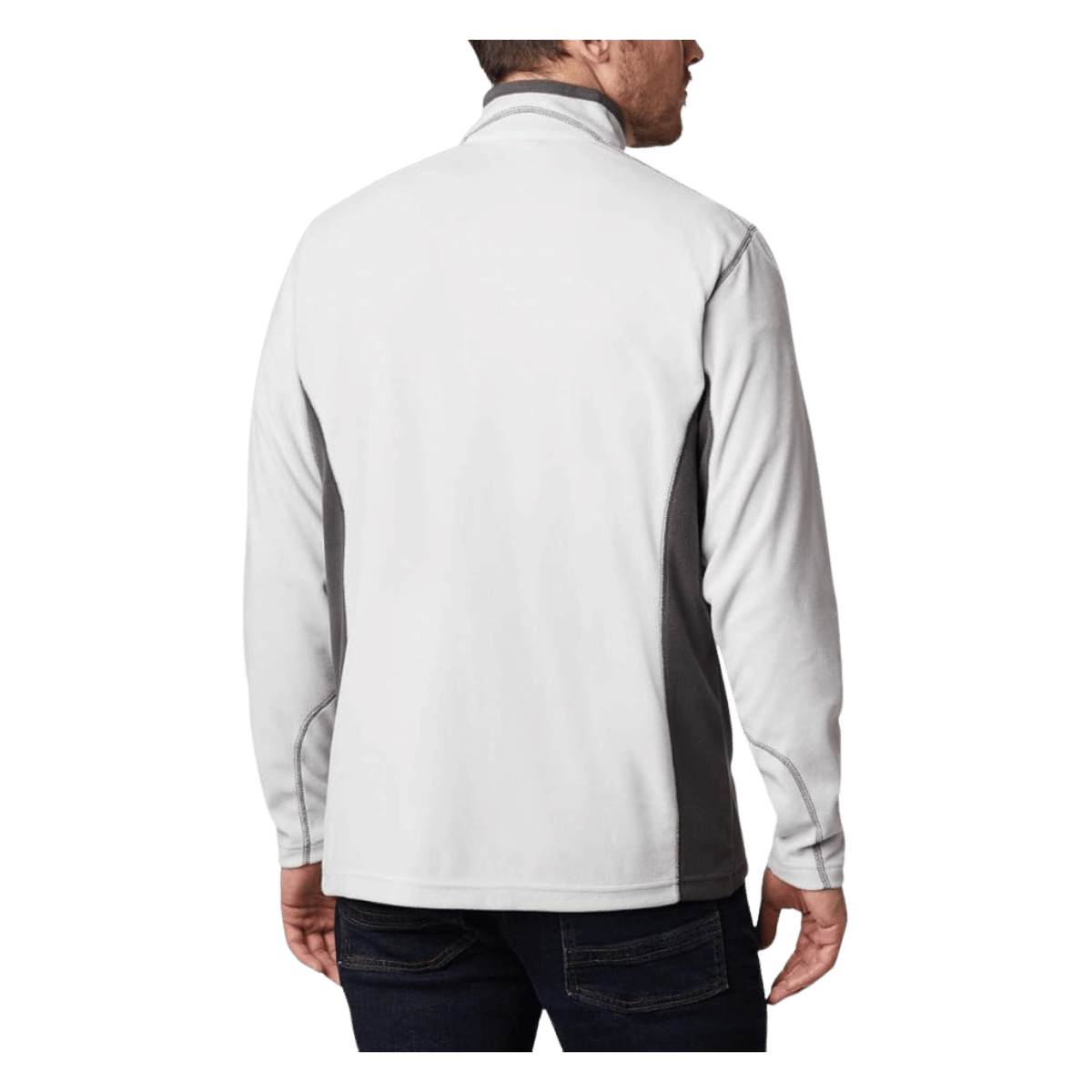 COLUMBIA MEN'S KLAMATH RANGE II HALF ZIP NIMBUS GREY-BACK-VIEW