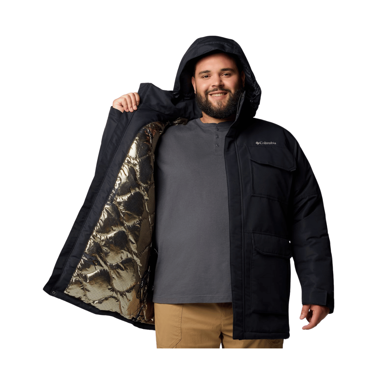 COLUMBIA MEN'S LANDROAMER II PARKA JACKET - BIG - BLACK - FEATURING VIEW