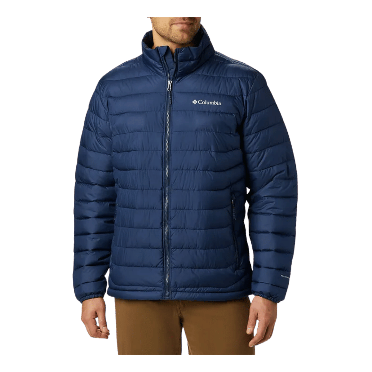 COLUMBIA MENS POWDER LITE  INSULATED JACKET - COLLEGIATE NAVY - FRONT VIEW