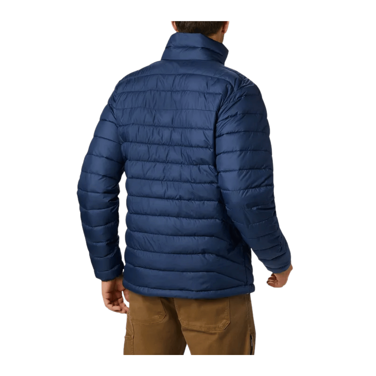 COLUMBIA MENS POWDER LITE  INSULATED JACKET - COLLEGIATE NAVY - BACK VIEW