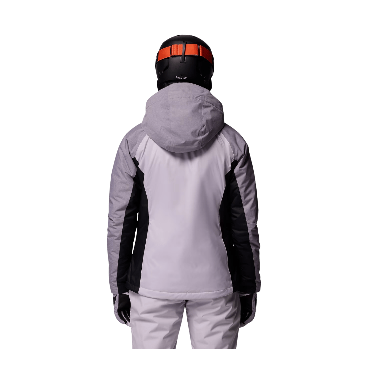 COLUMBIA WOMEN'S SNOWY SUMMIT INS JACKET - LAVENDER PEARL - BACK VIEW