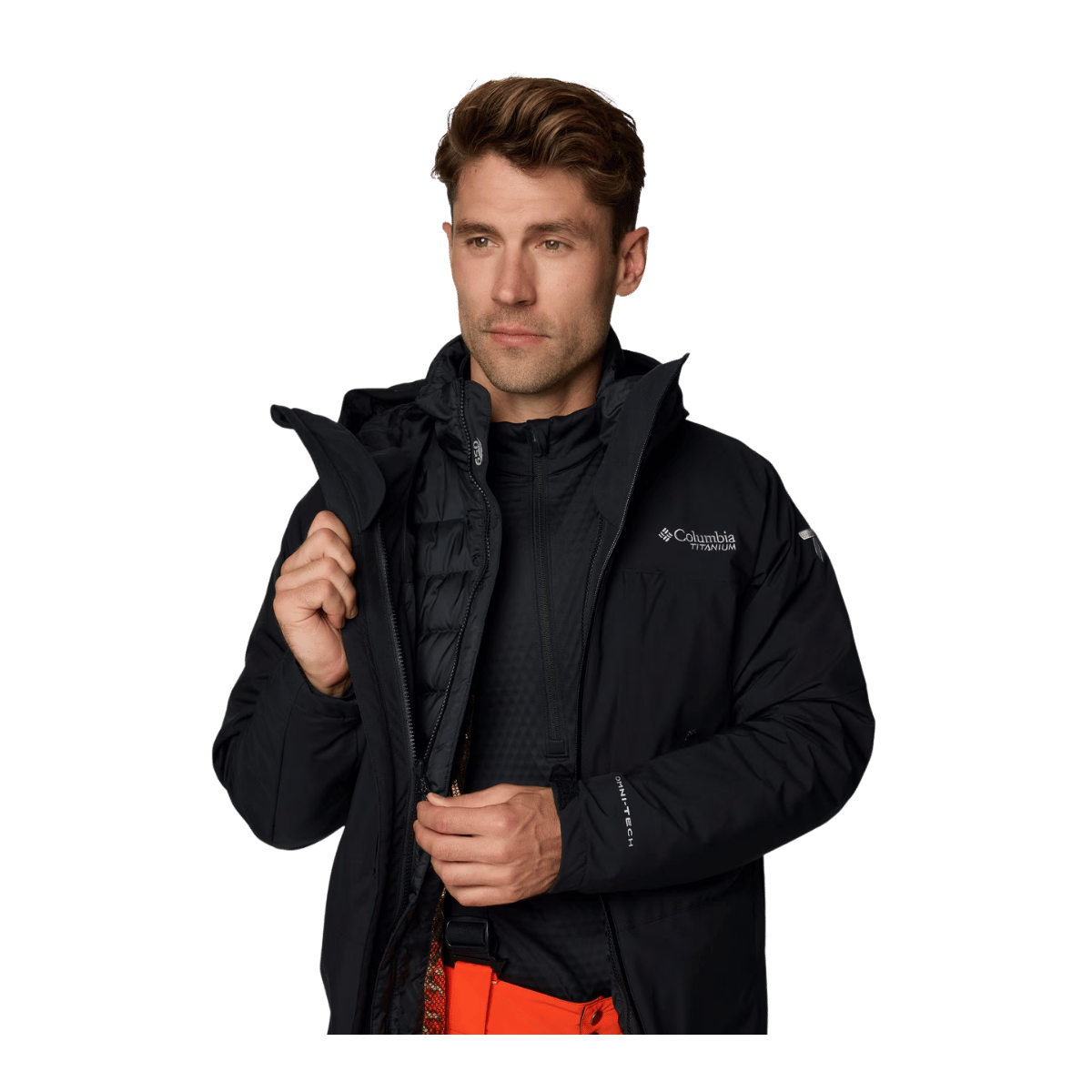 COLUMBIA MEN'S WINTER DISTRICT II INTERCHANGE JACKET - BLACK - FEATURING VIEW