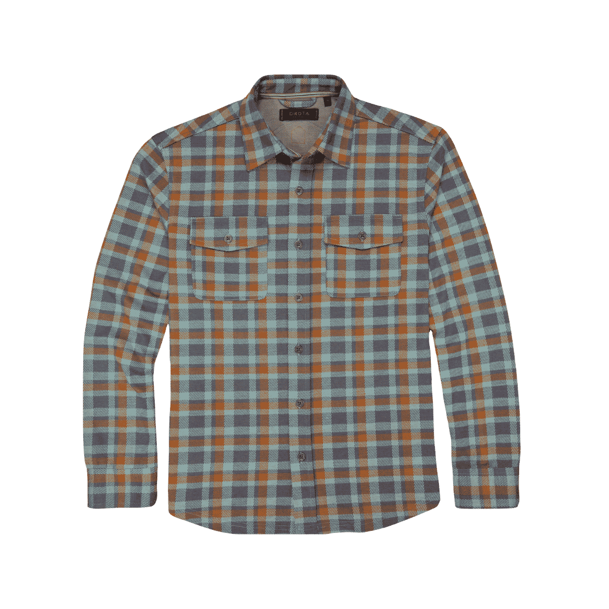 DAKOTA GRIZZLY KNOX SOFT PLAID KNIT SHIRT OVERCAST