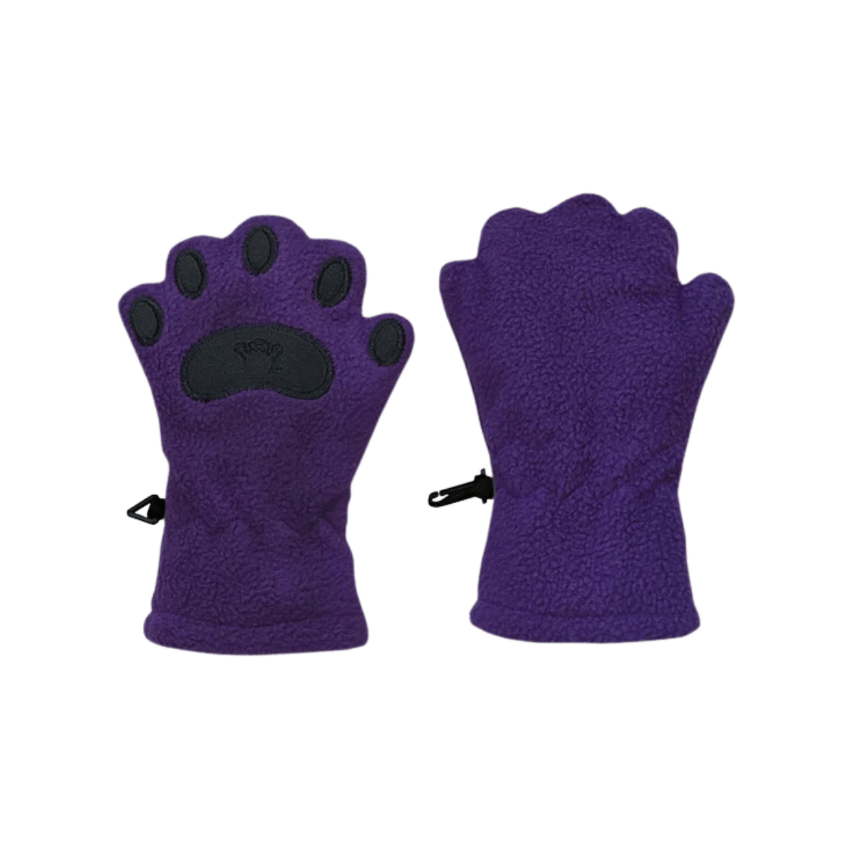 BEAR HANDS INFANT & TODDLER - BEAR PAW FLEECE MITTENS- DARK PURPLE