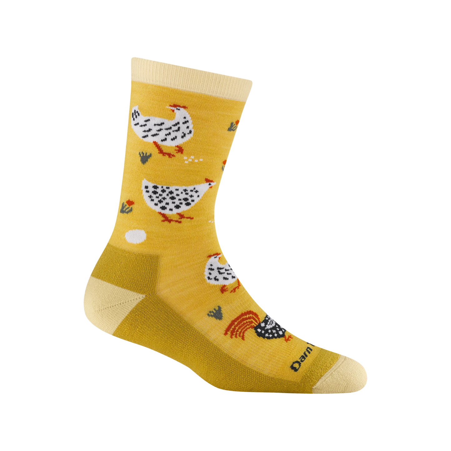 DARN TOUGH W MOTHER CLUCKER CREW SOCKS SUNNY