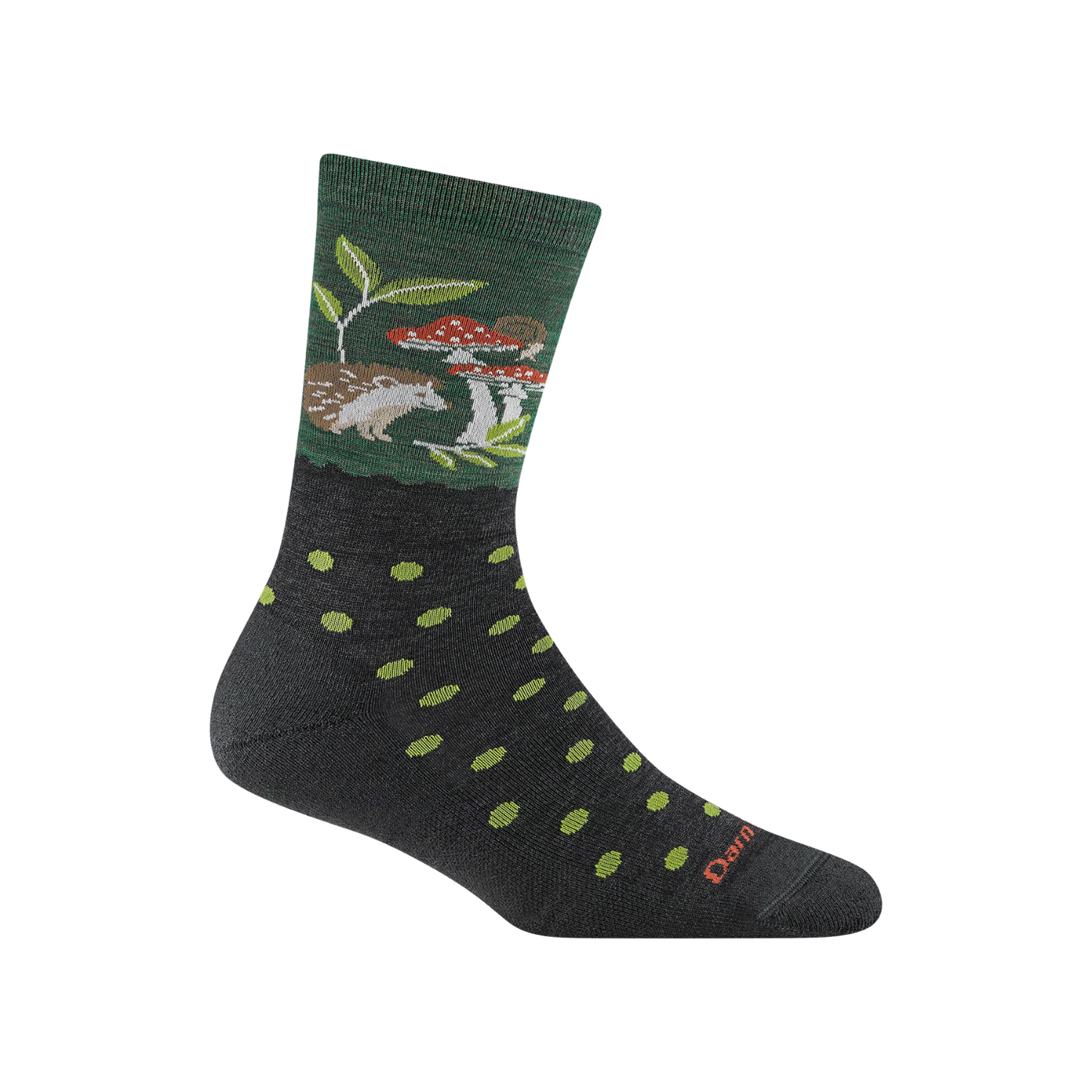 DARN TOUGH W WILD LIFE CREW LGHTWGHT SOCK HEDGEHOG MOSS