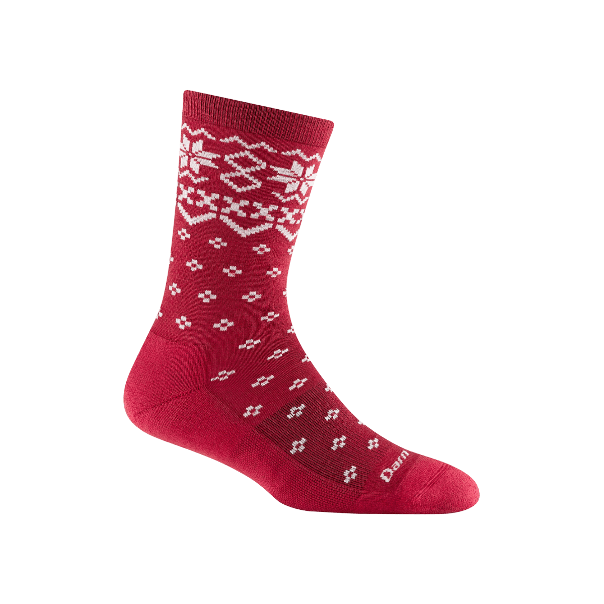 DARN TOUGH WOMEN'S SHETLAND CREW LIGHTWEIGHT CUSHION - CRANBERRY