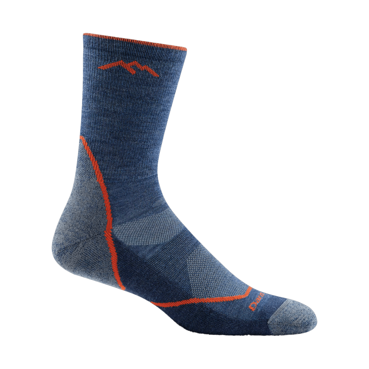 DARN TOUGH LIGHT HIKER MICRO CREW LIGHTWEIGHT CUSHION SOCKS- DENIM