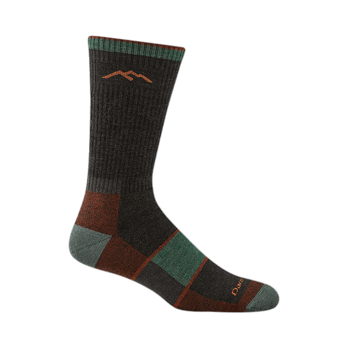 DARN TOUGH MEN'S HIKER BOOT MIDWEIGHT FULL CUSHION SOCKS WALNUT