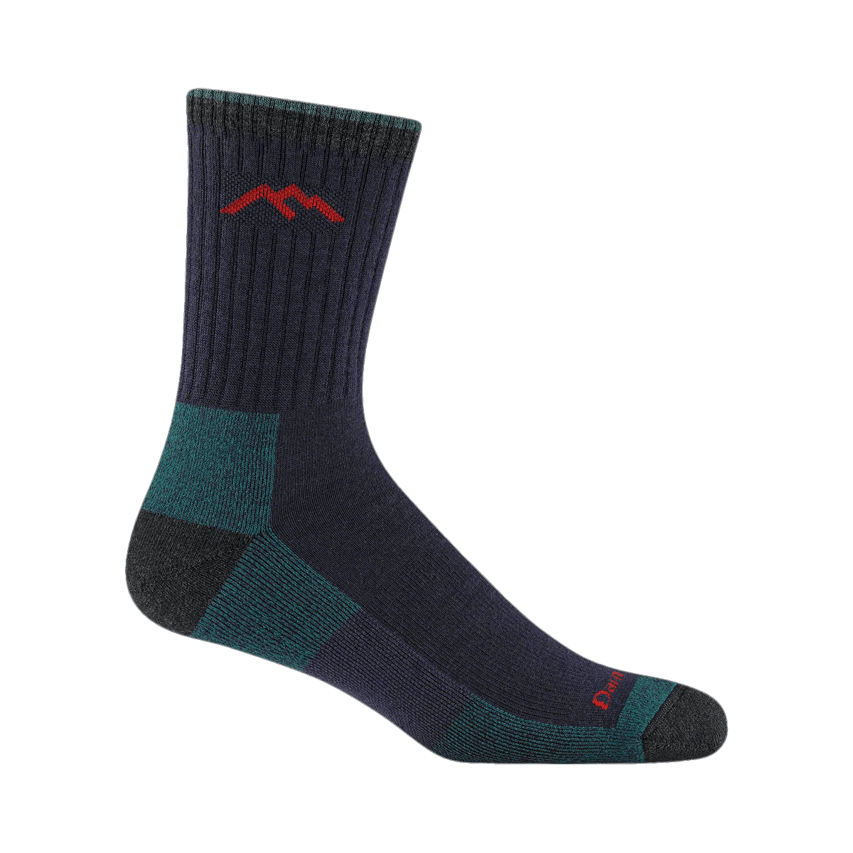 DARN TOUGH MEN'S HIKER MICRO CREW MIDWEIGHT CUSHION SOCKS BLACKBERRY