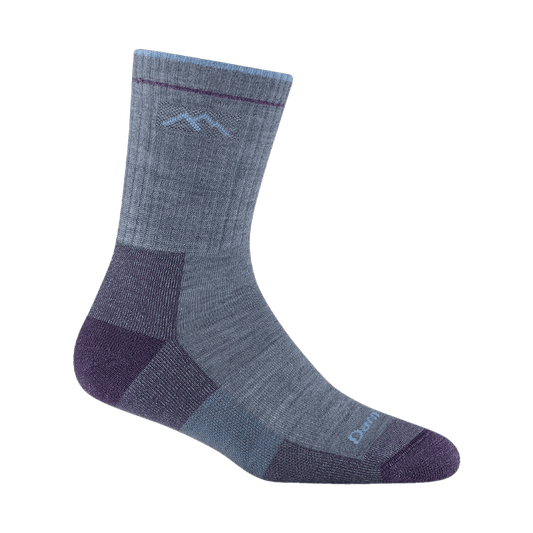 DARN TOUGH WOMEN'S HIKER MICRO MIDWEIGHT CUSHION SOCKS LIGHT DENIM