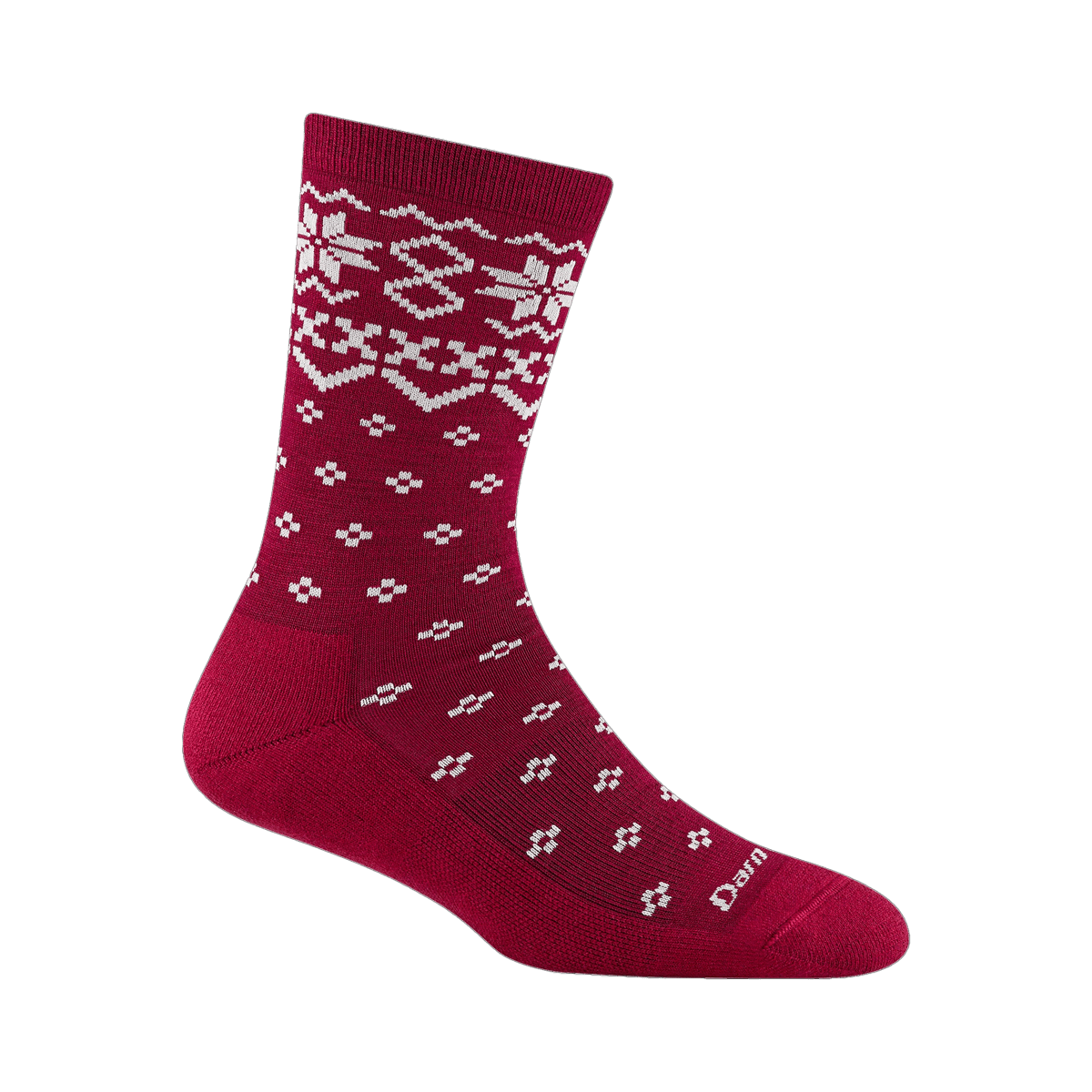 DARN TOUGH WOMEN'S SHETLAND CREW LIGHTWEIGHT SOCKS BURGUNDY
