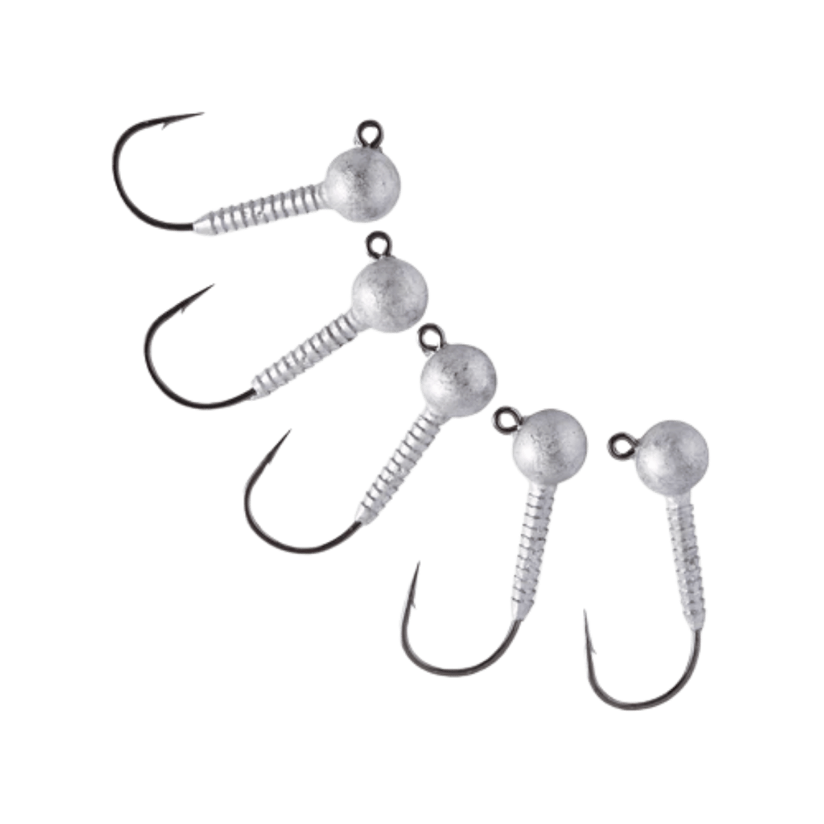 DEATHGRIP JIGHEADS 5PK SILVER