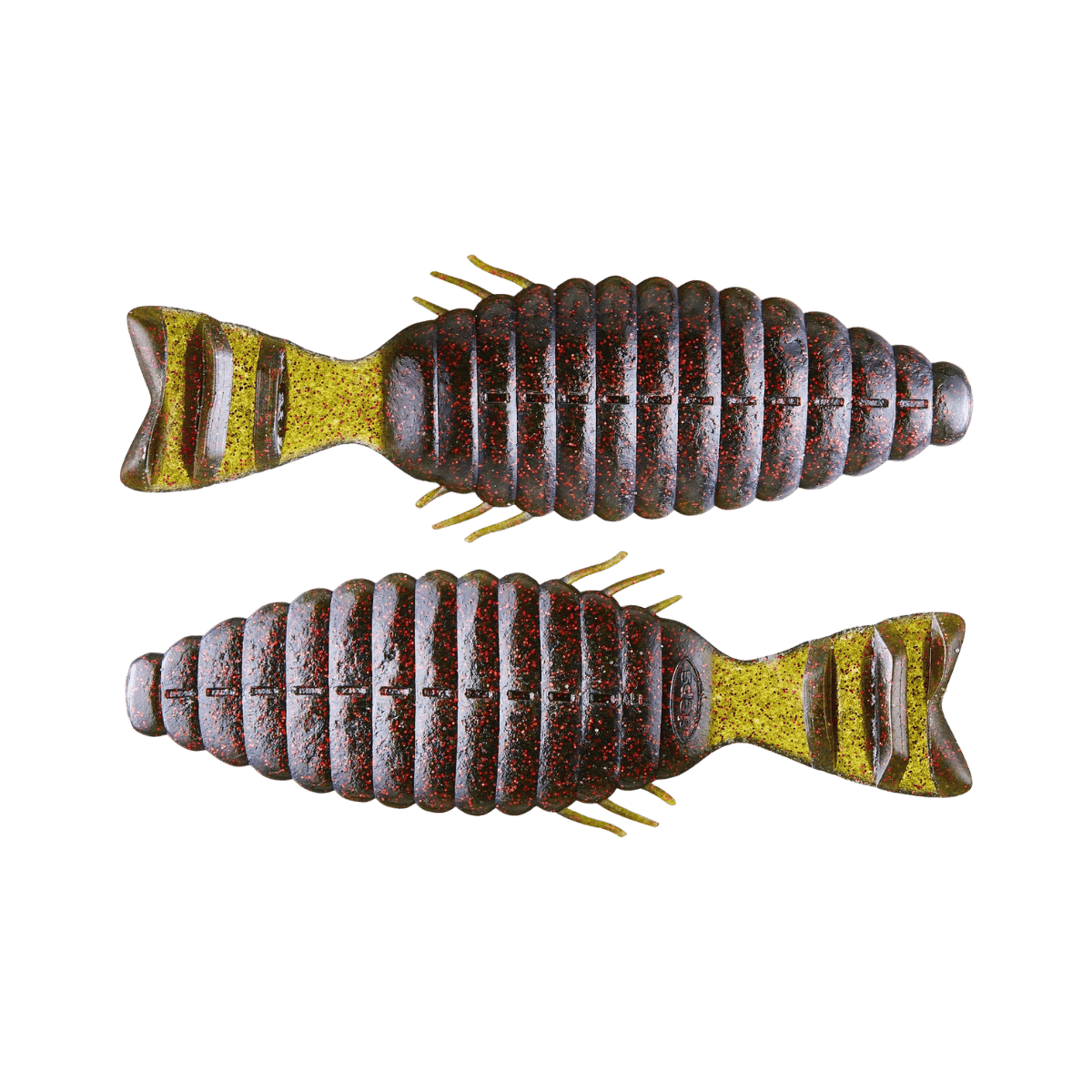 DEPS BULL FLAT CREATURE BAIT-4.8IN-4PK WATERELON RED FLAKE