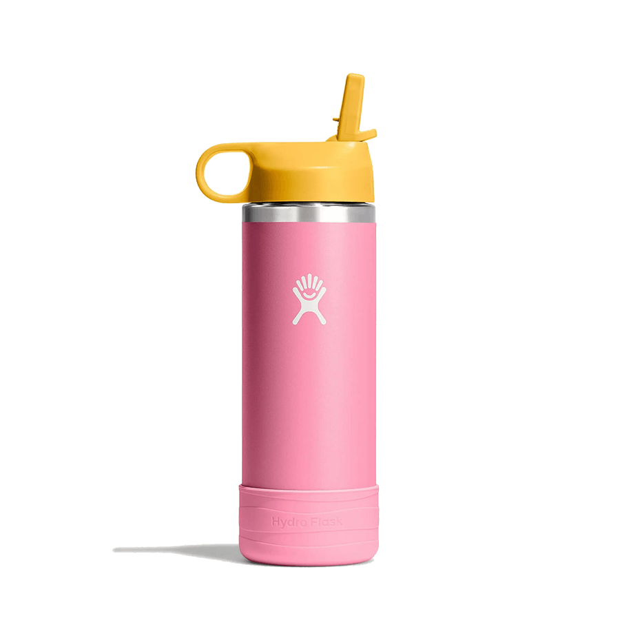 HYDRO FLASK 18OZ KIDS WIDE MOUTH BOTTLE WITH STRAW CAP DAHLIA