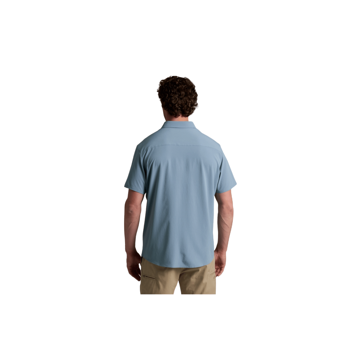 KUHL MEN'S EDGE SHORT SLEEVE - MINERAL BLUE - BACK VIEW