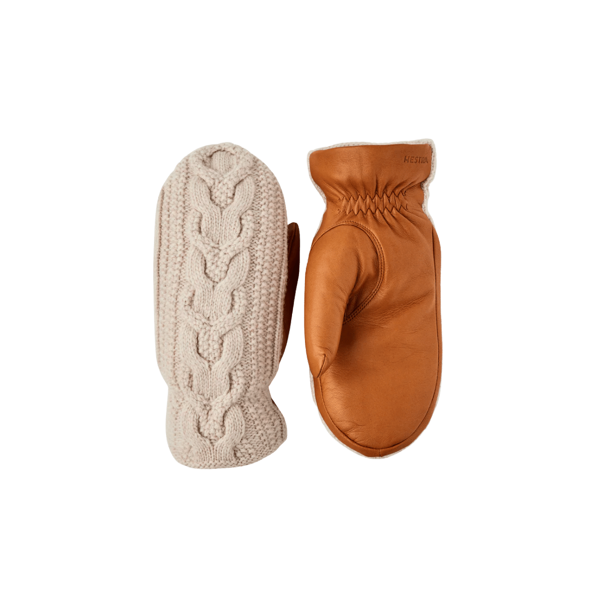 HESTRA WOMEN'S ELLA MITT - OFF WHITE/CORK