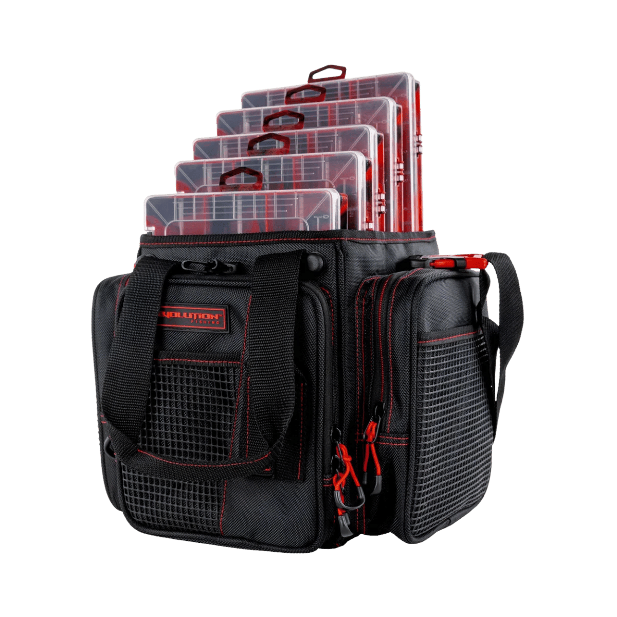 EVOLUTION OUTDOOR VERTICAL 3600 DRIFT TACKLE BAG RED
