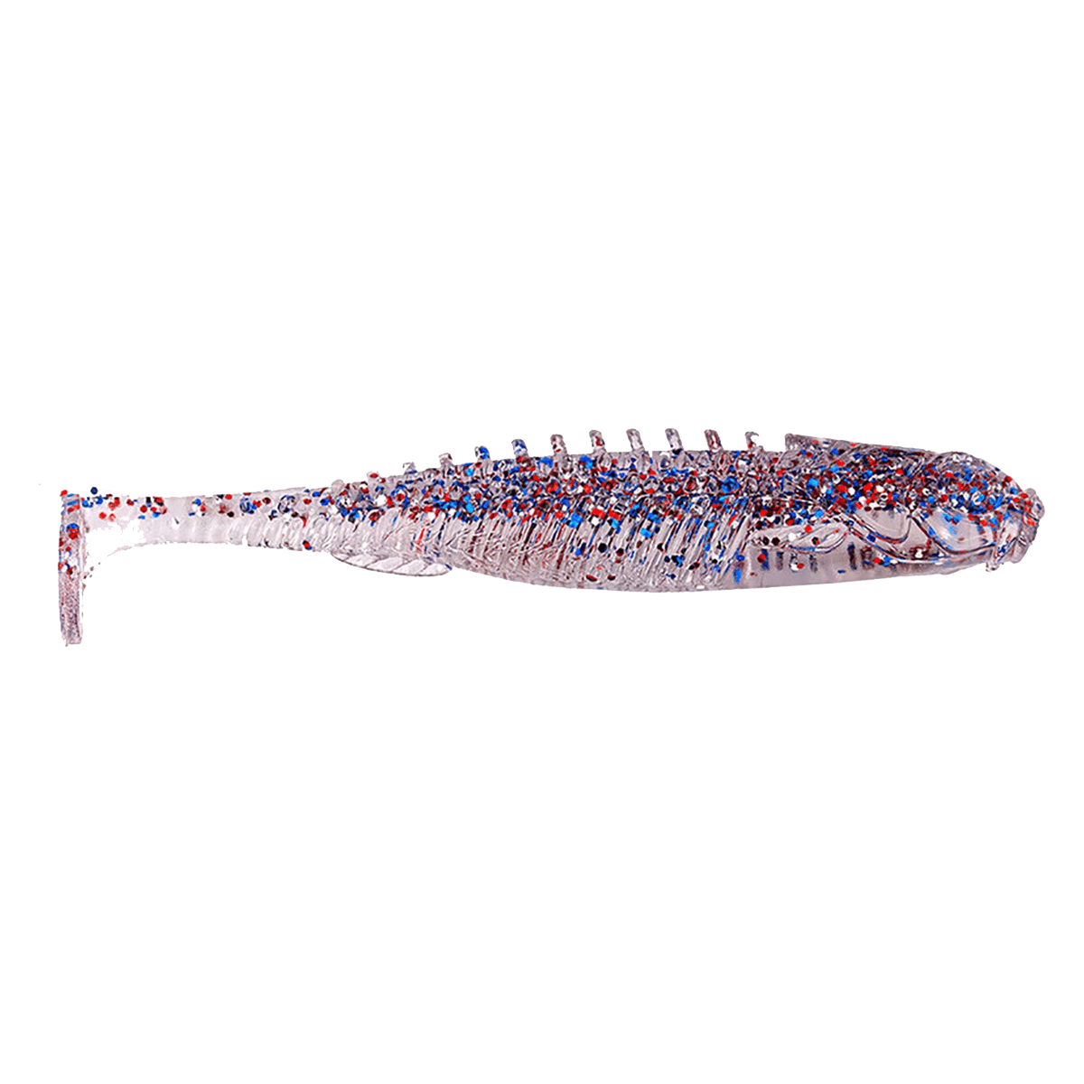 EYE-CANDY PADDLE SHAD 5PK FIRECRACKER