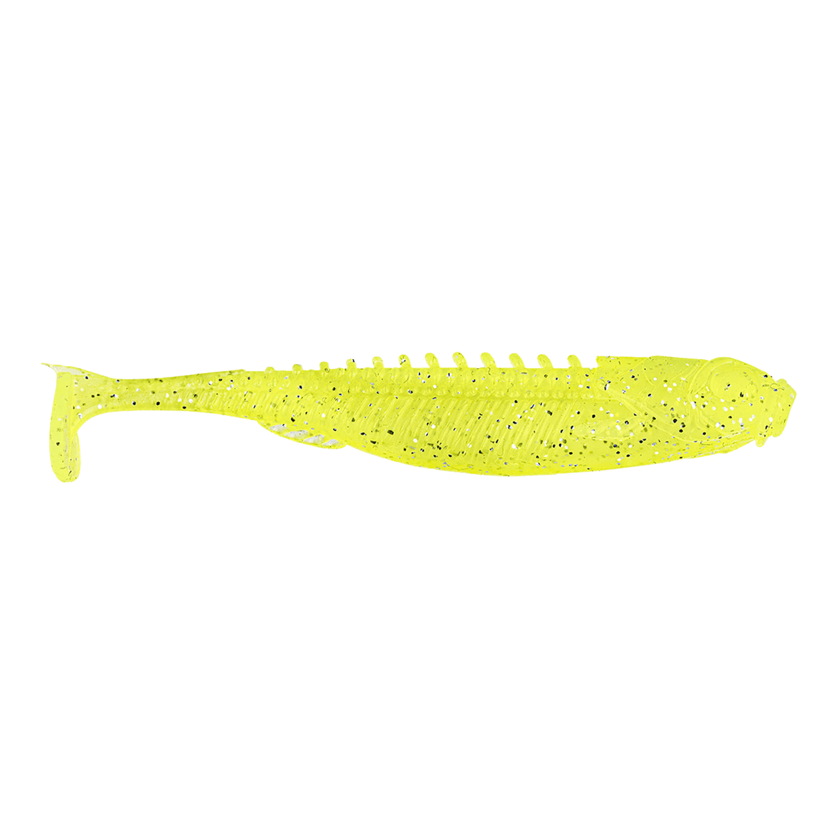 EYE-CANDY PADDLE SHAD 5PK SILVER CHARTREUSE